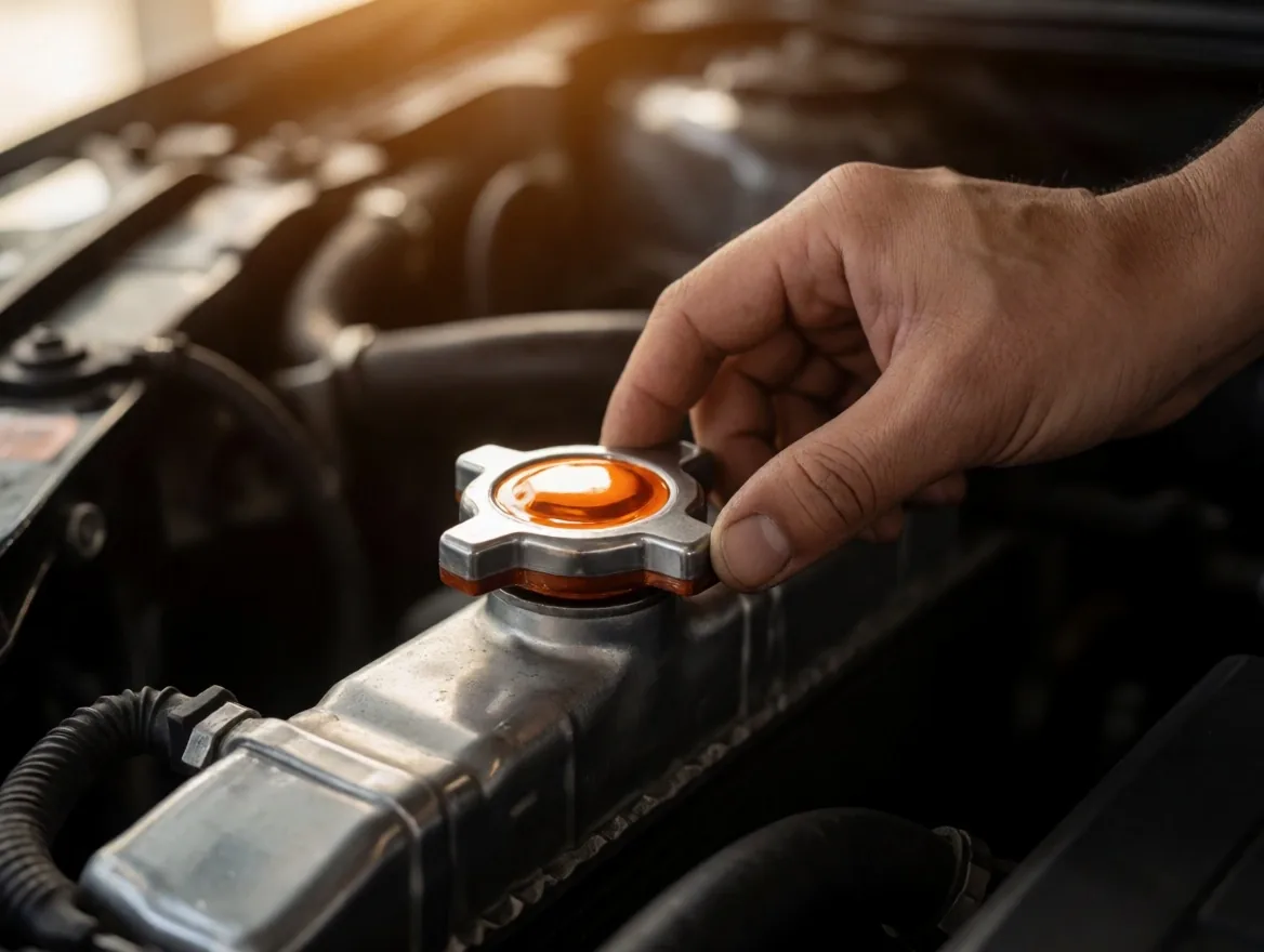 Sistema de enfriamiento y radiador en el compartimento del motor